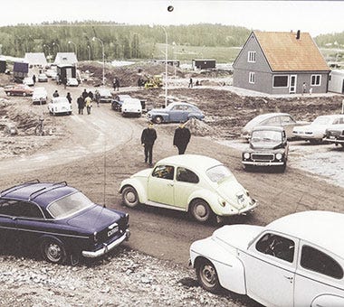 Visningshelg 1967 Visningshelg i vårt första område i Viksjö 1967